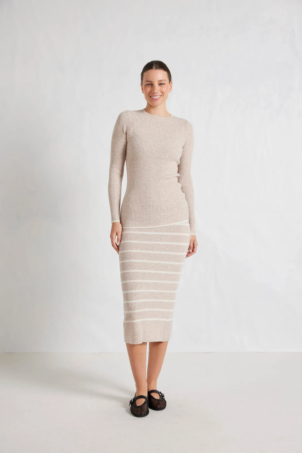 Alessandra Mona Merino & Cashmere Knitted Skirt