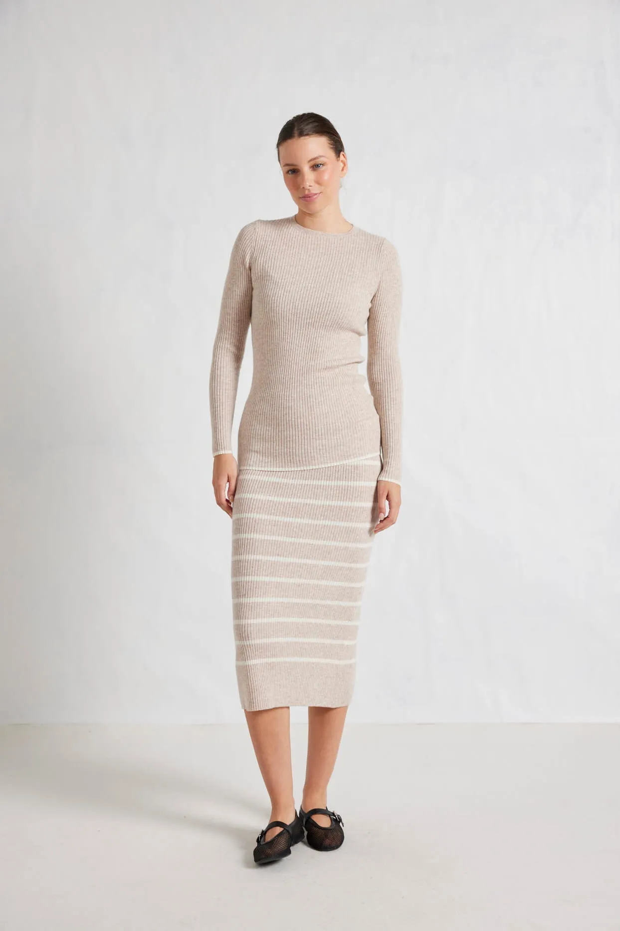Alessandra Mona Merino & Cashmere Knitted Skirt