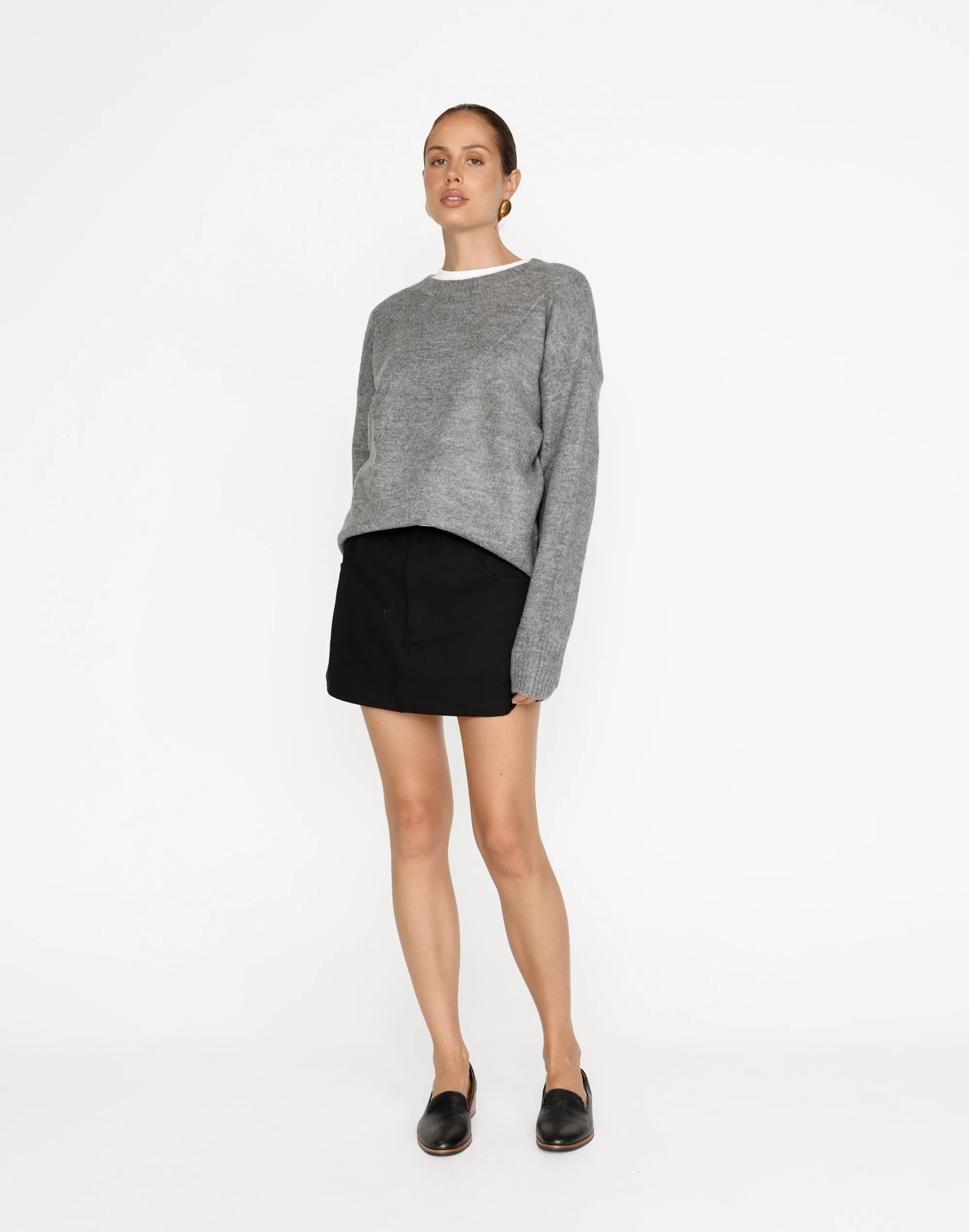 Alva Knit Jumper (Grey Marle)