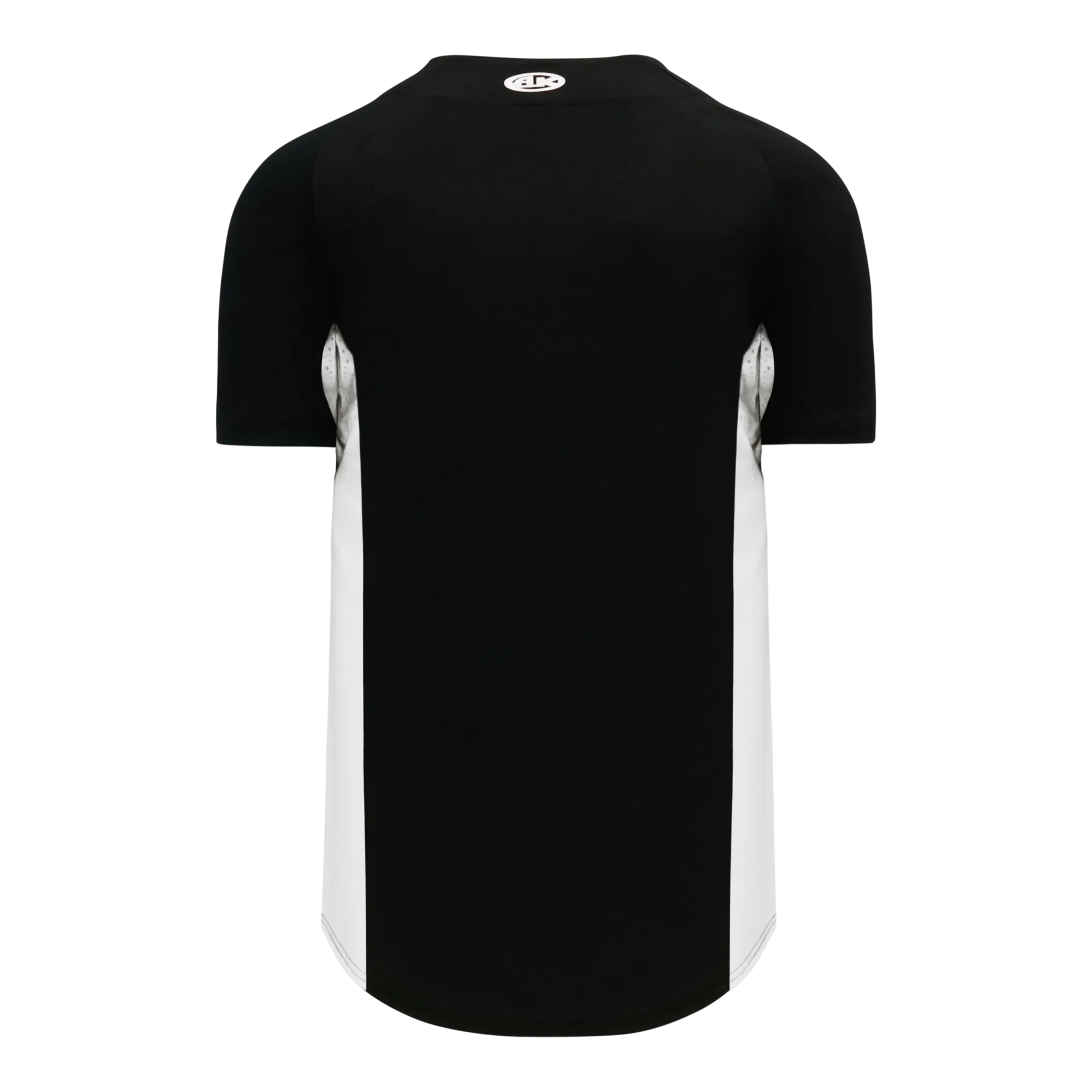 Athletic Knit Full Button Baseball Jersey With Contrast Mesh Inserts