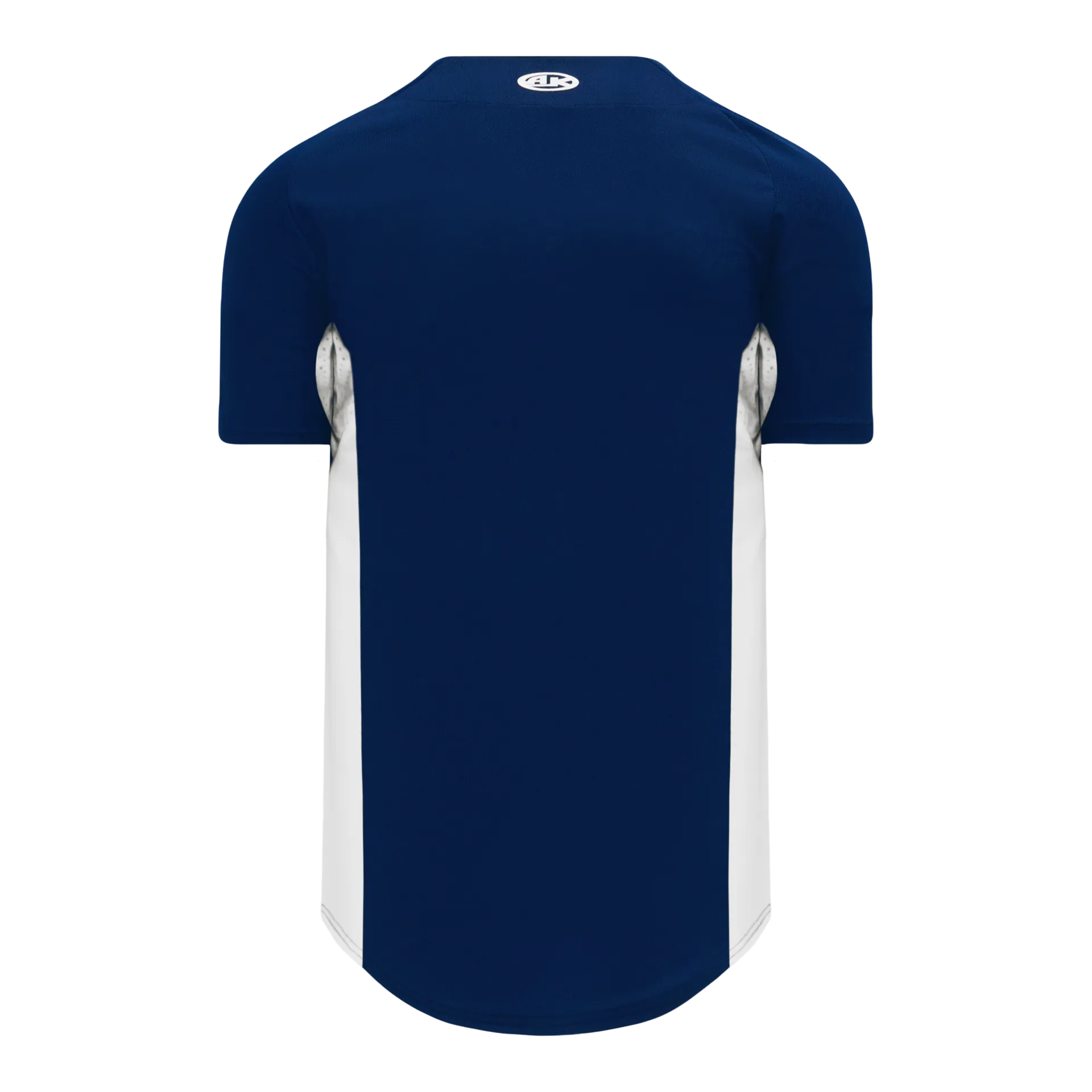 Athletic Knit Full Button Baseball Jersey With Contrast Mesh Inserts
