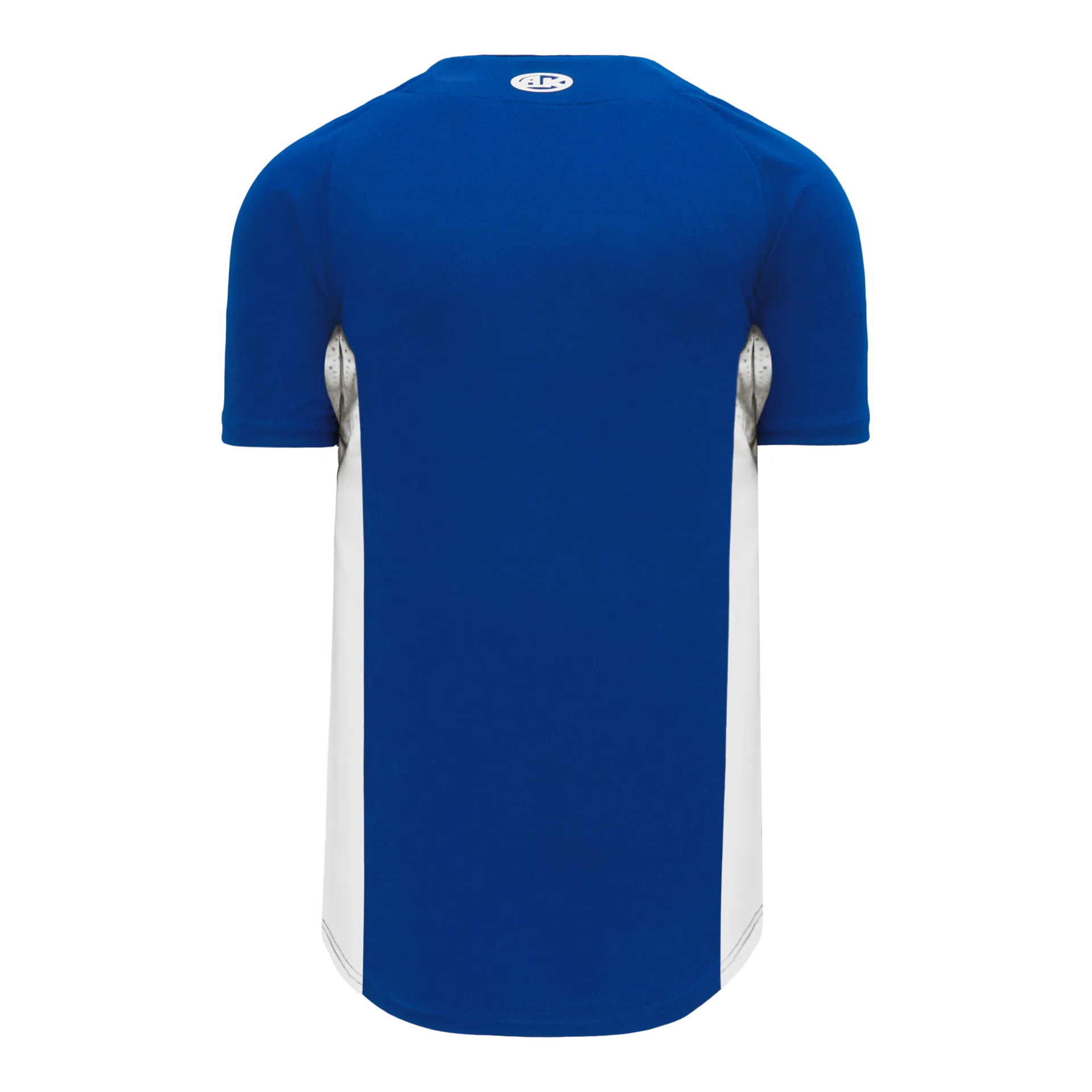 Athletic Knit Full Button Baseball Jersey With Contrast Mesh Inserts