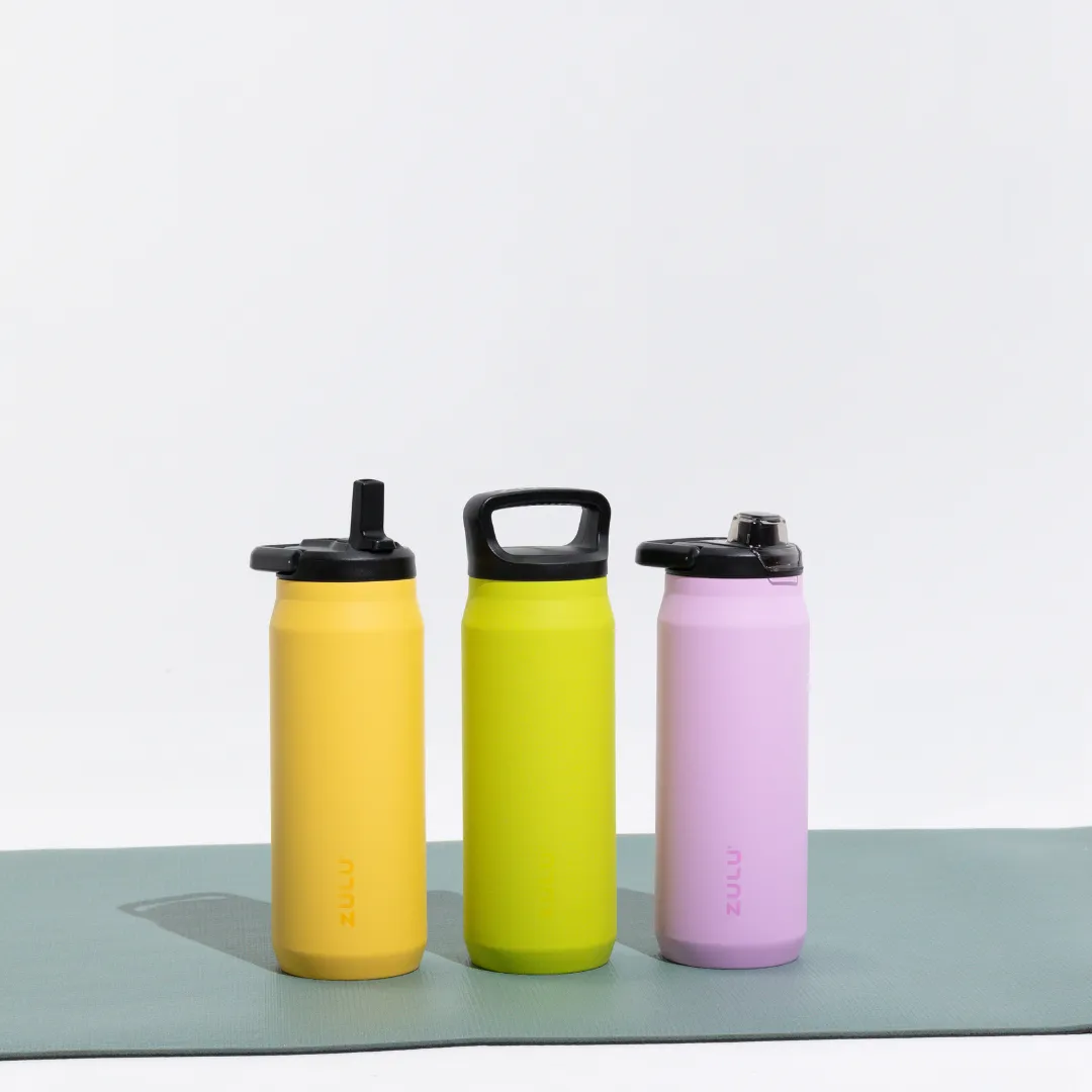 Base Stainless Steel Bottle With Three Lids