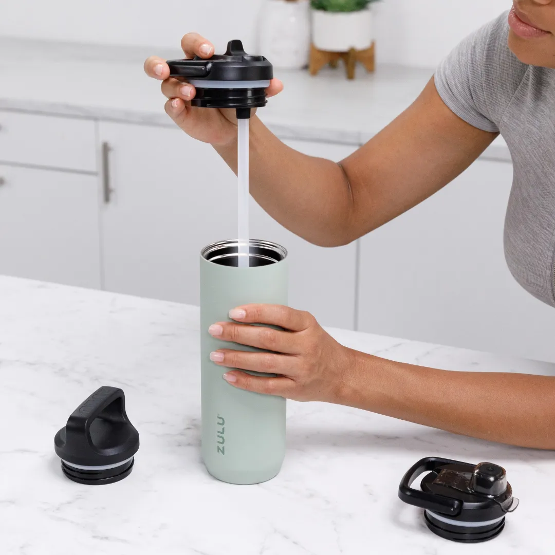 Base Stainless Steel Bottle With Three Lids