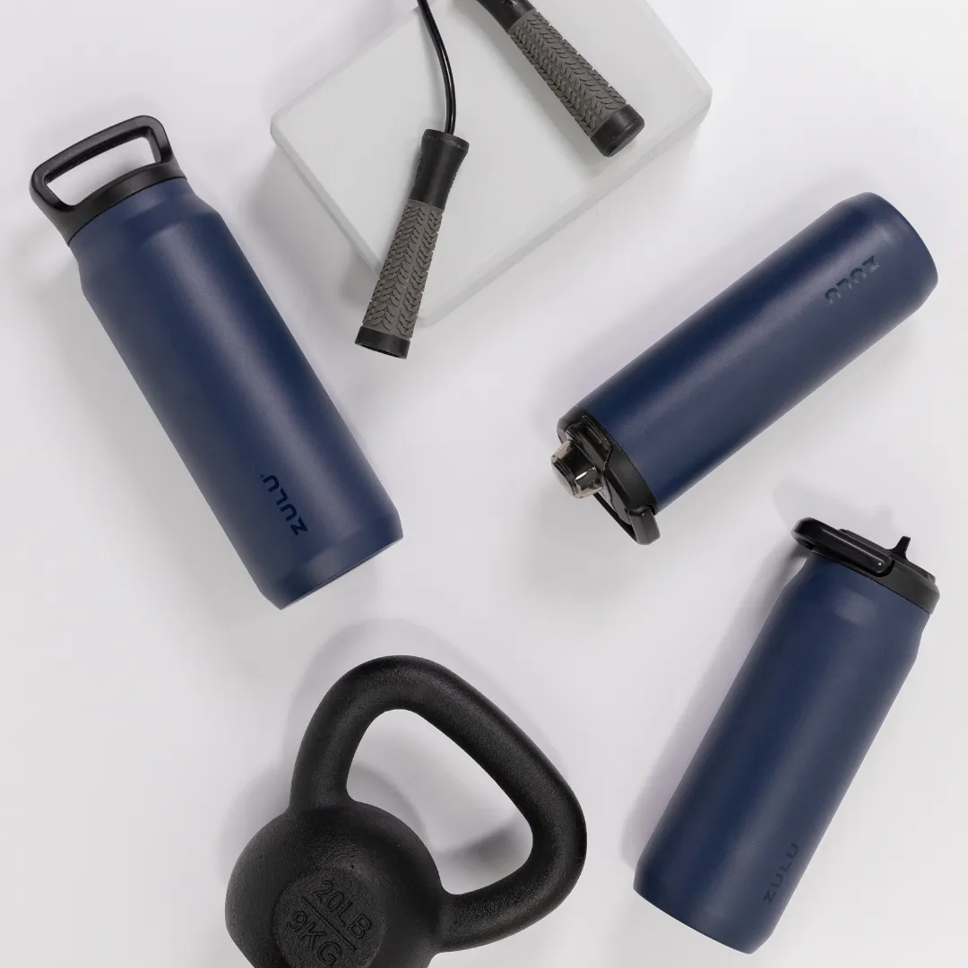 Base Stainless Steel Bottle With Three Lids
