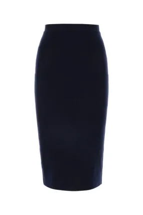 BOTTEGA VENETA | Dark blue cashmere blend skirt