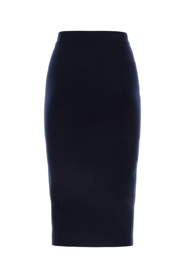 BOTTEGA VENETA | Dark blue cashmere blend skirt