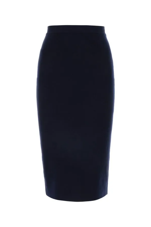 BOTTEGA VENETA | Dark blue cashmere blend skirt