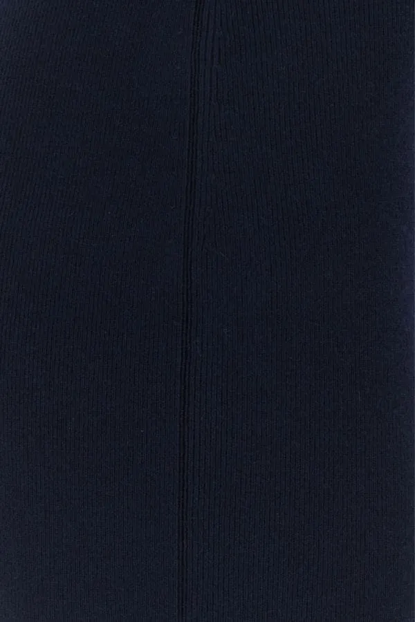 BOTTEGA VENETA | Dark blue cashmere blend skirt