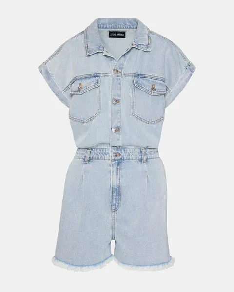 Calliope Romper - Stone wash Blue