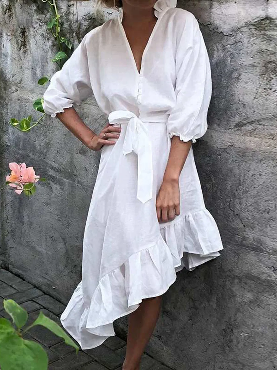 Casual V-Neck Dress