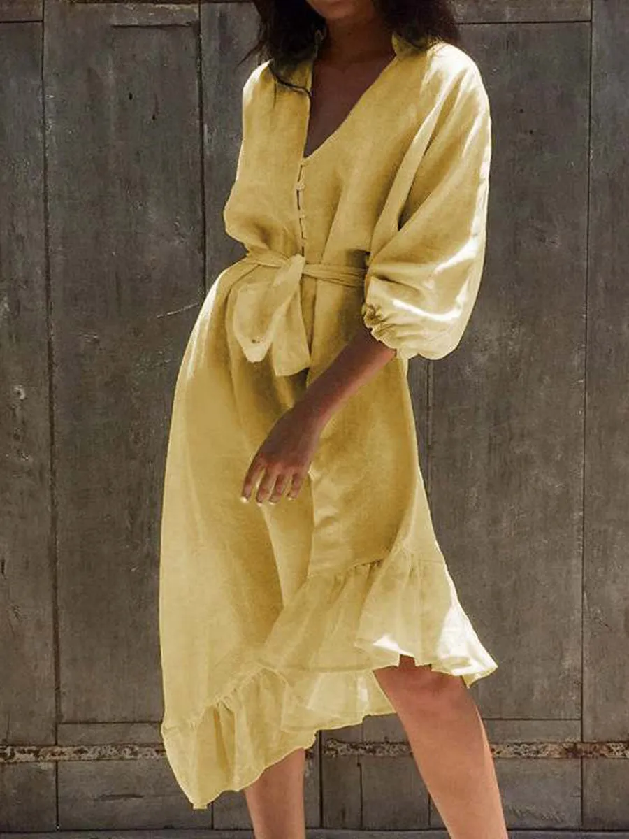 Casual V-Neck Dress
