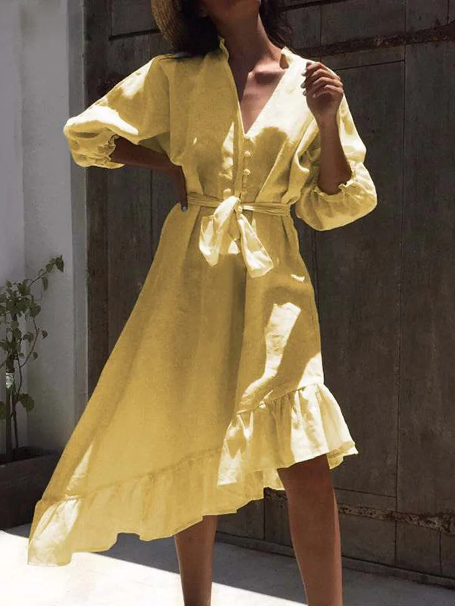 Casual V-Neck Dress