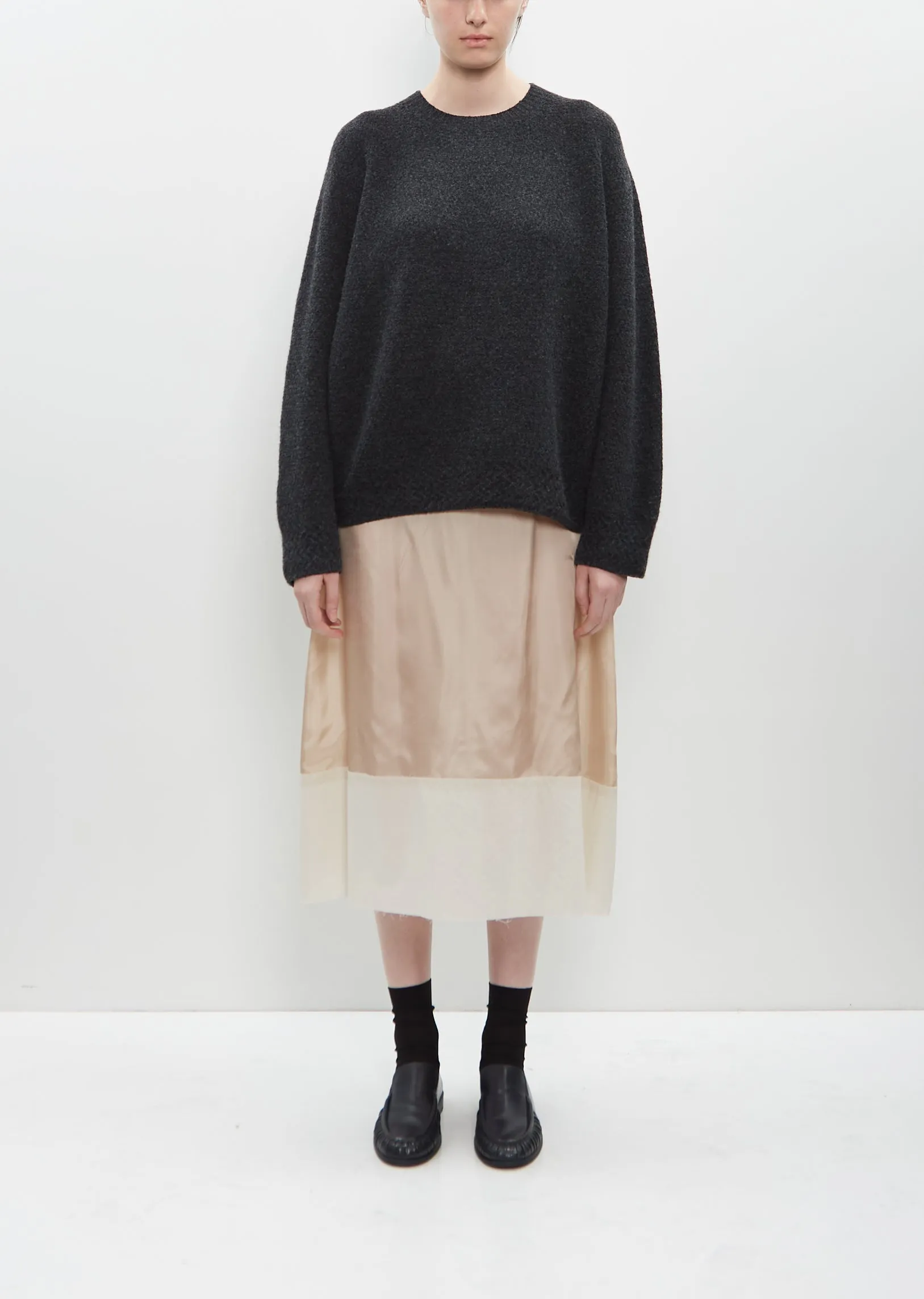 Cupro Slip Under Skirt — Beige