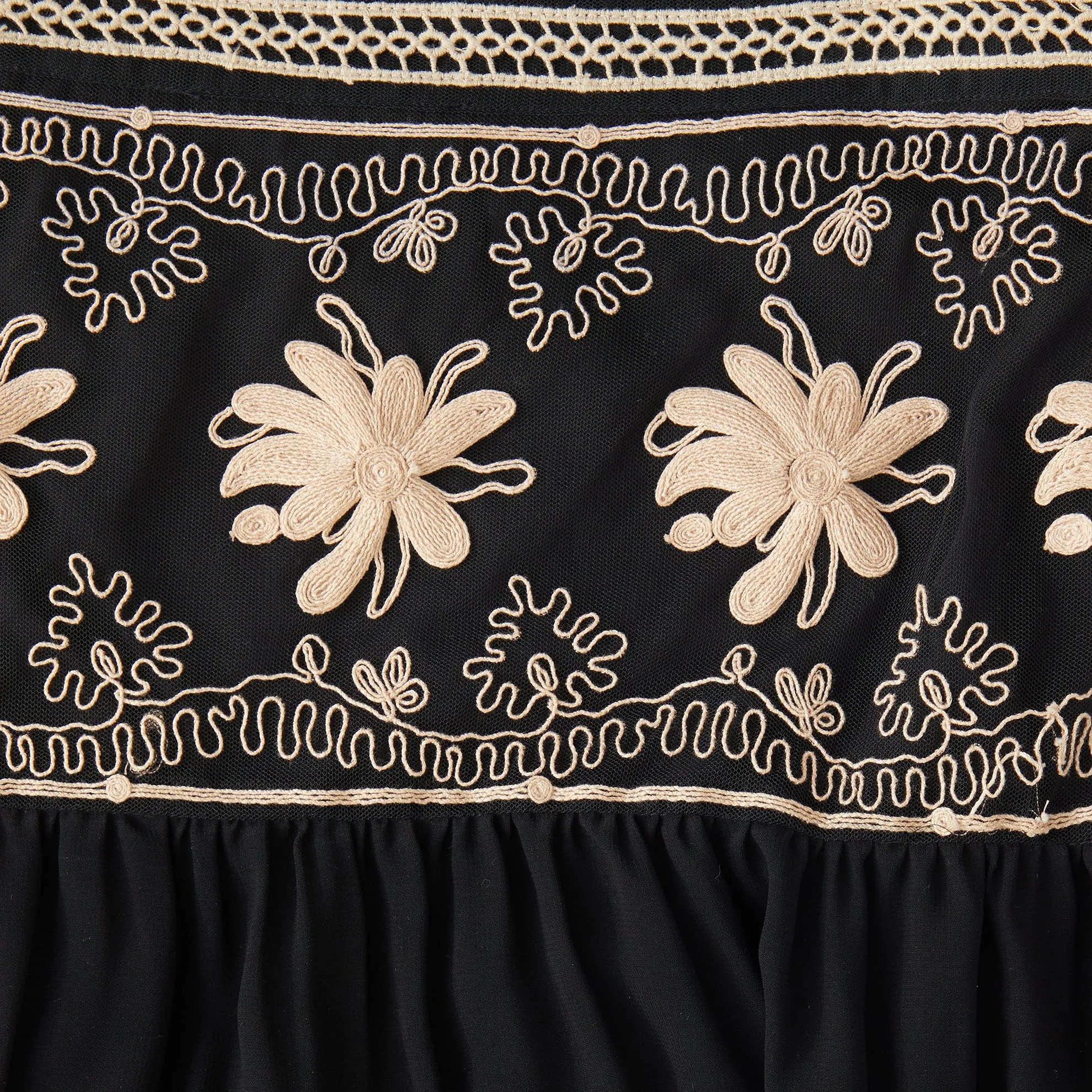 Embroidered Tier Skirt