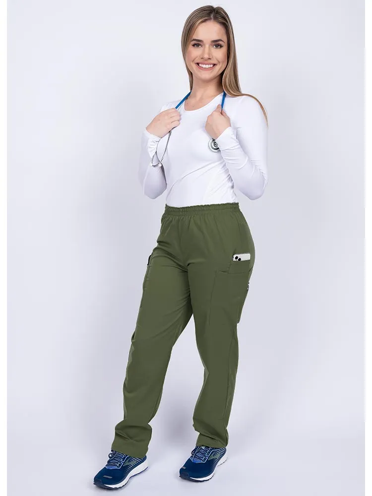 Epic by MedWorks Women's Elastic Waist Scrub Pant | Olive