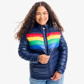 Grown-ups puffer jacket in stripe (women's fit)