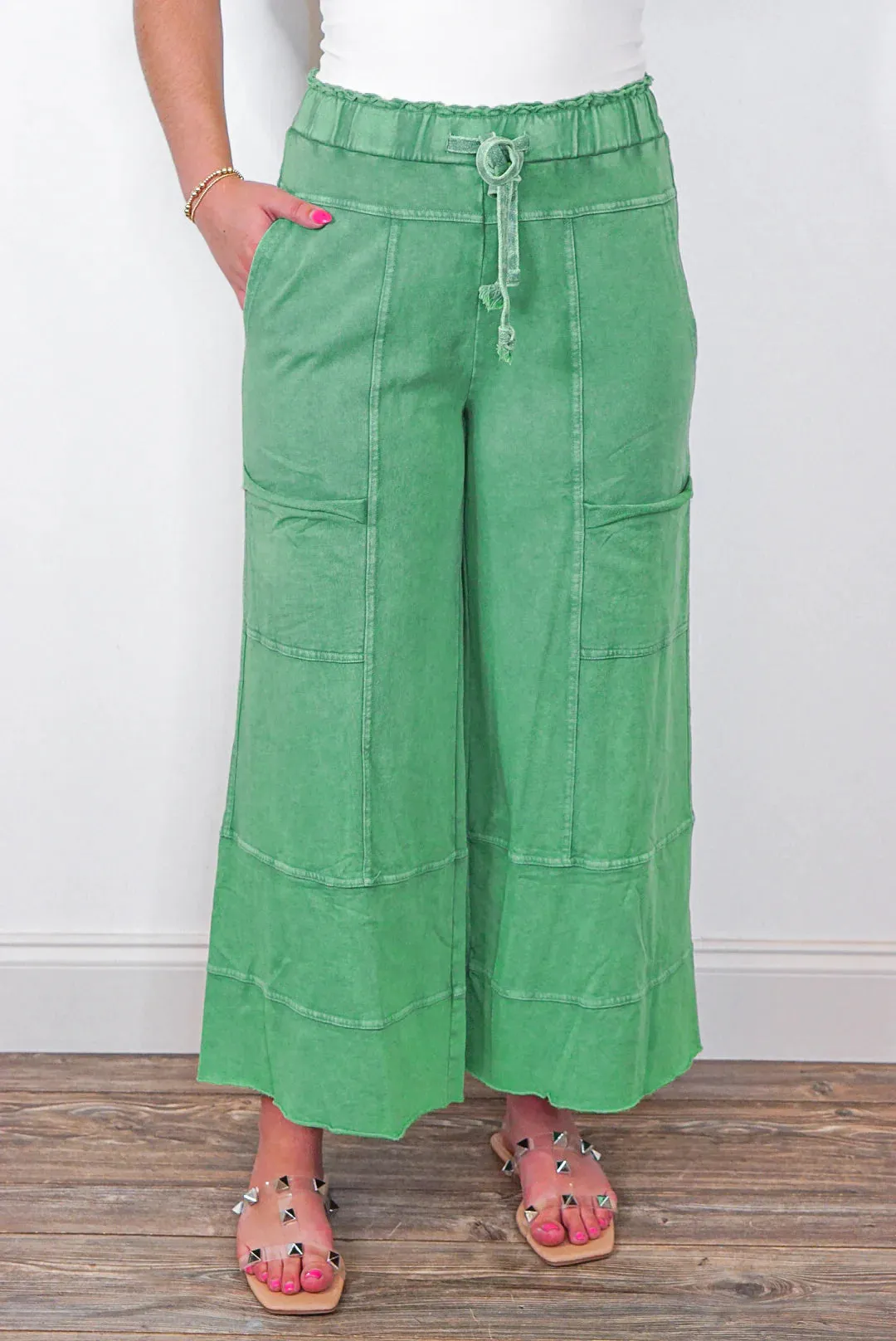 Happy Place Evergreen Knit Pants