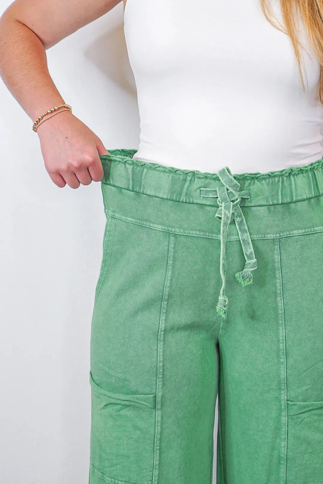 Happy Place Evergreen Knit Pants
