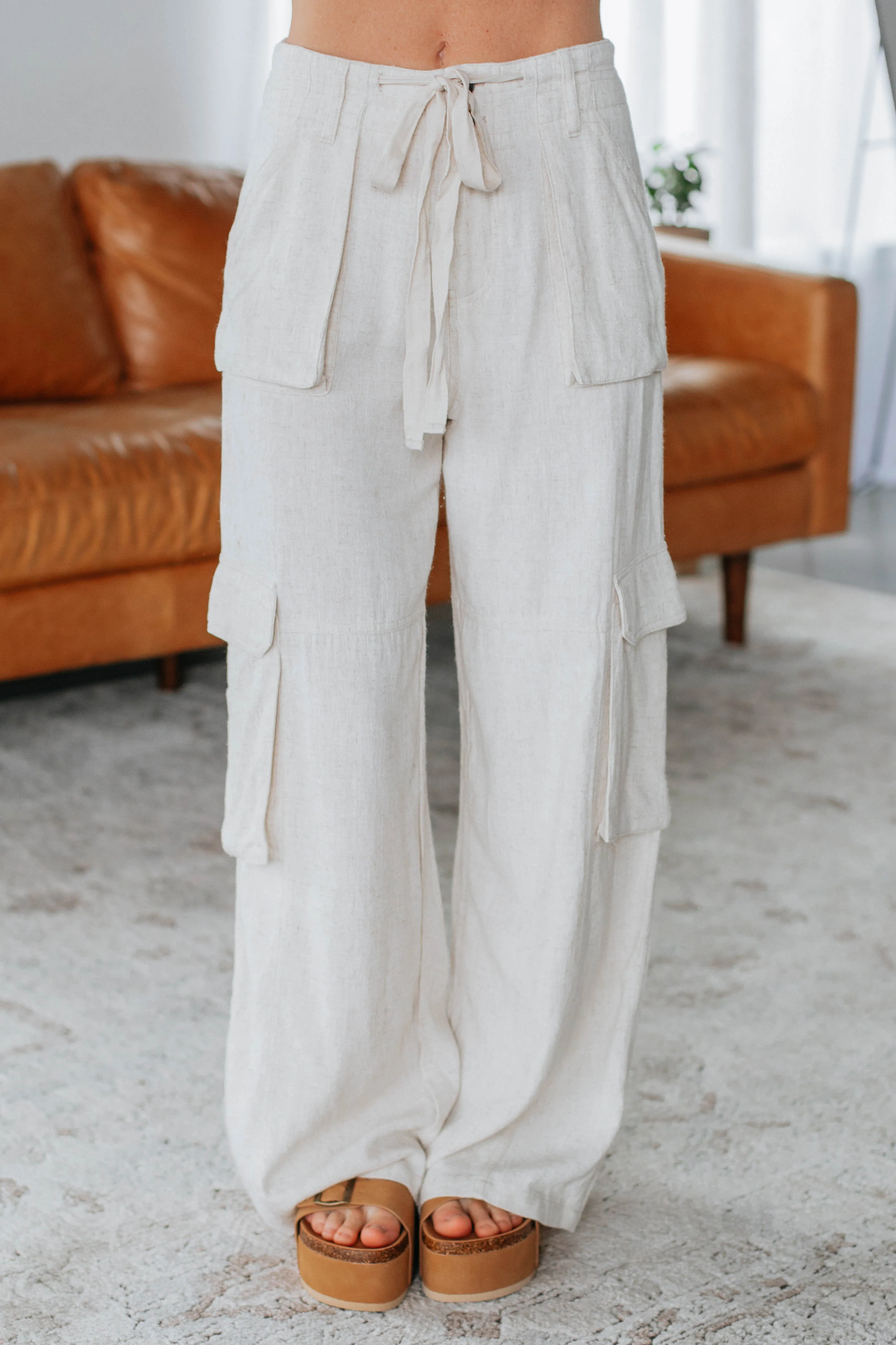 Harlowe Cargo Pants - Natural