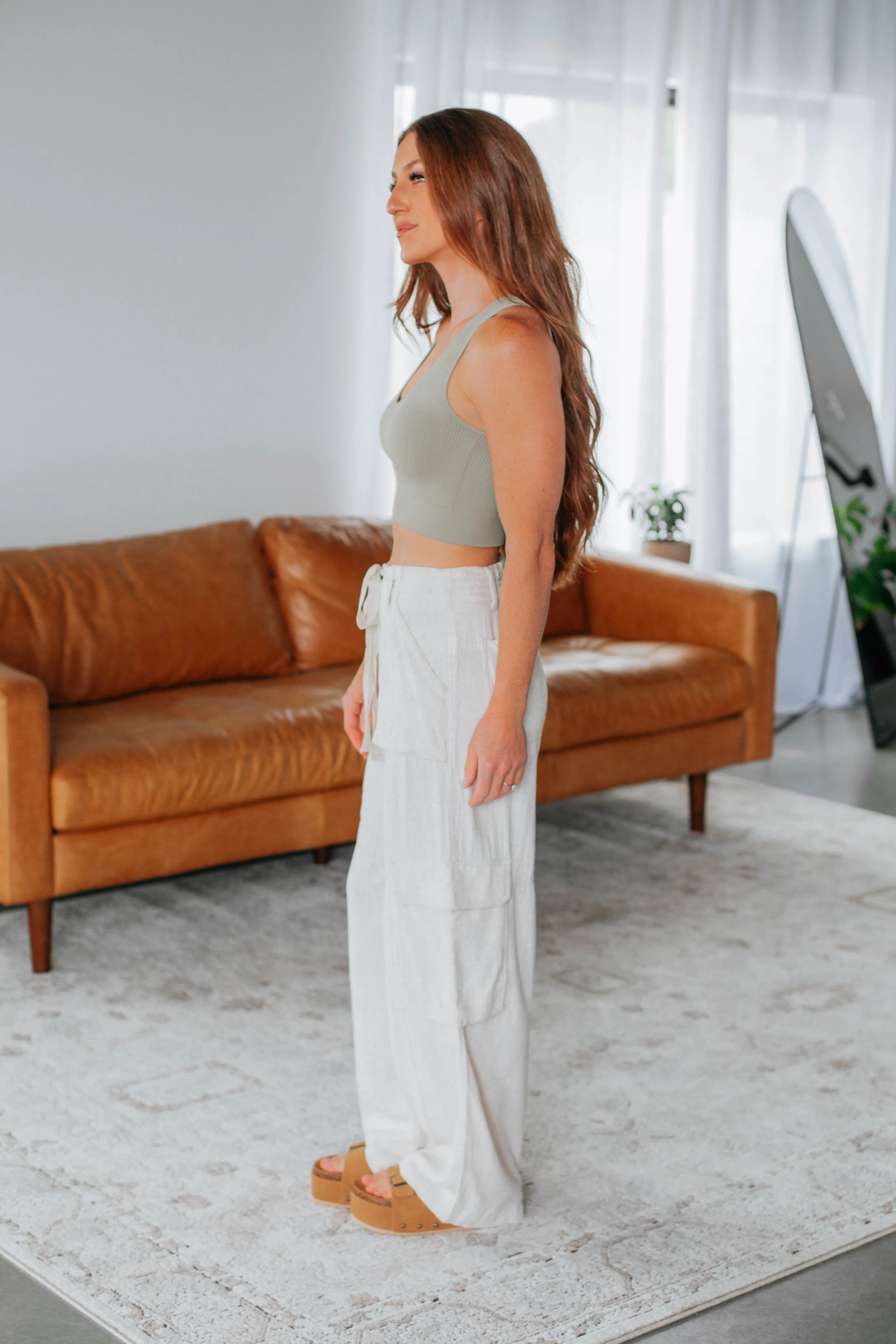 Harlowe Cargo Pants - Natural