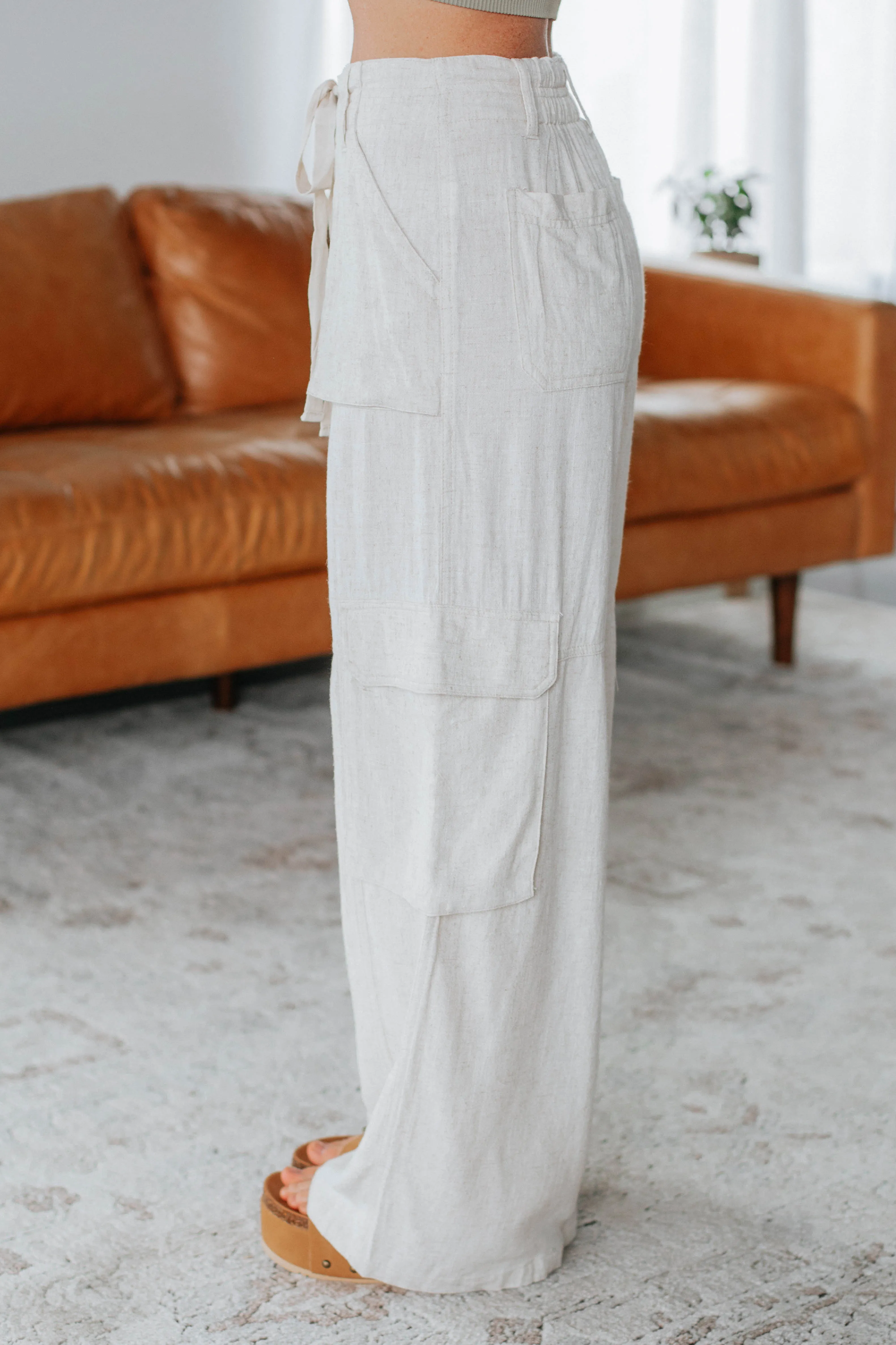 Harlowe Cargo Pants - Natural