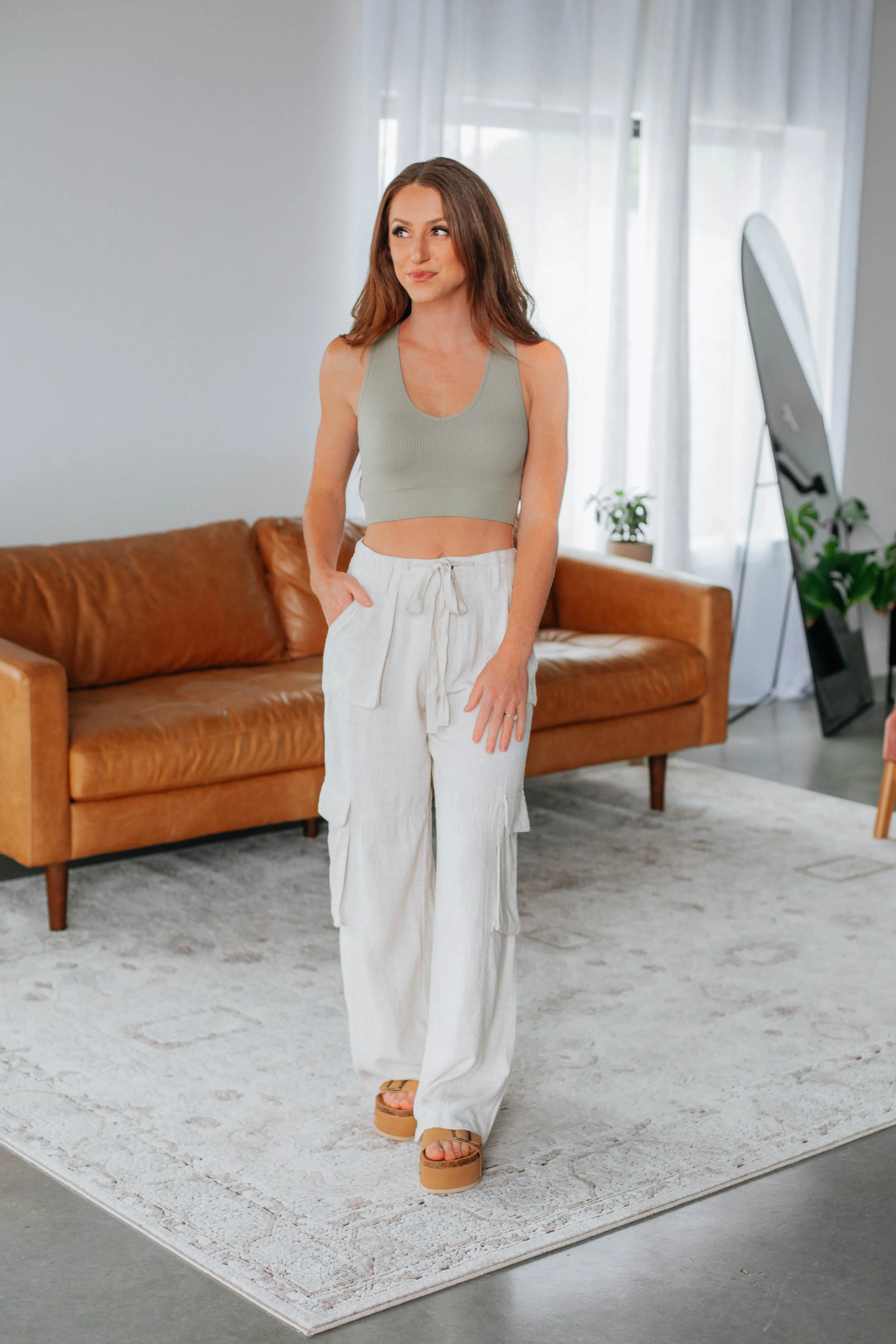Harlowe Cargo Pants - Natural