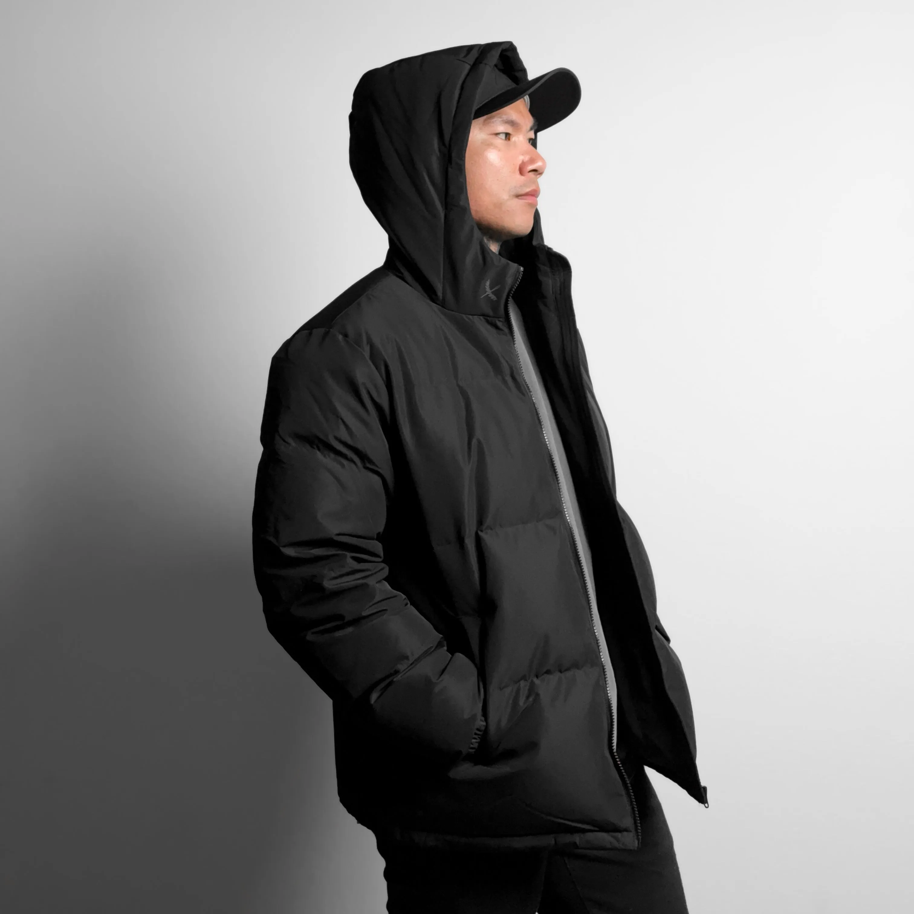 Hooded Heavy Puffer - Black