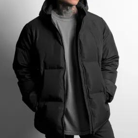 Hooded Heavy Puffer - Black