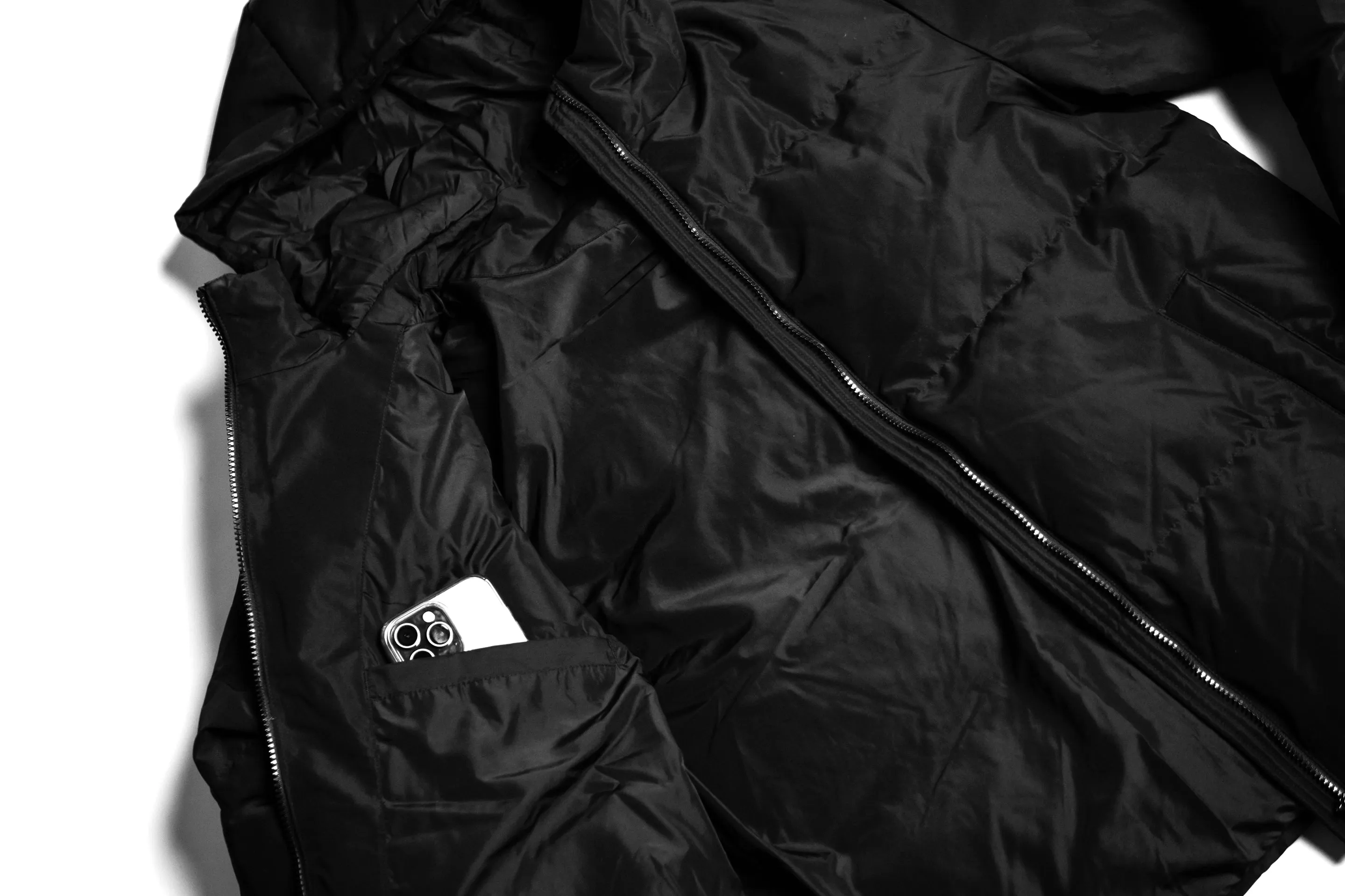 Hooded Heavy Puffer - Black