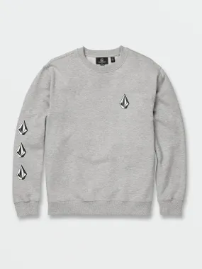 ICONIC STONE CREW SWEATSHIRT - HEATHER GREY