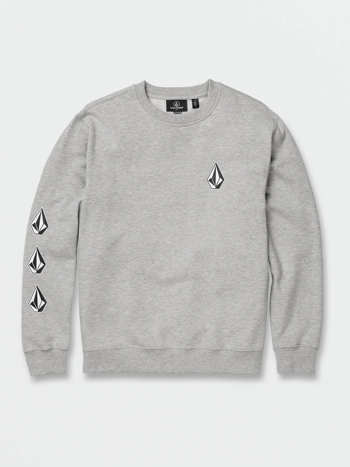 ICONIC STONE CREW SWEATSHIRT - HEATHER GREY