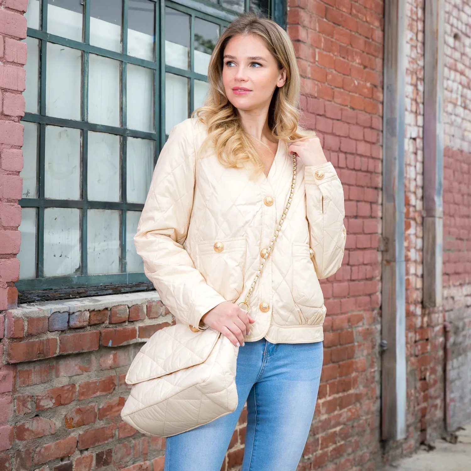 Johya Puff Jacket Matching Crossbody Bag