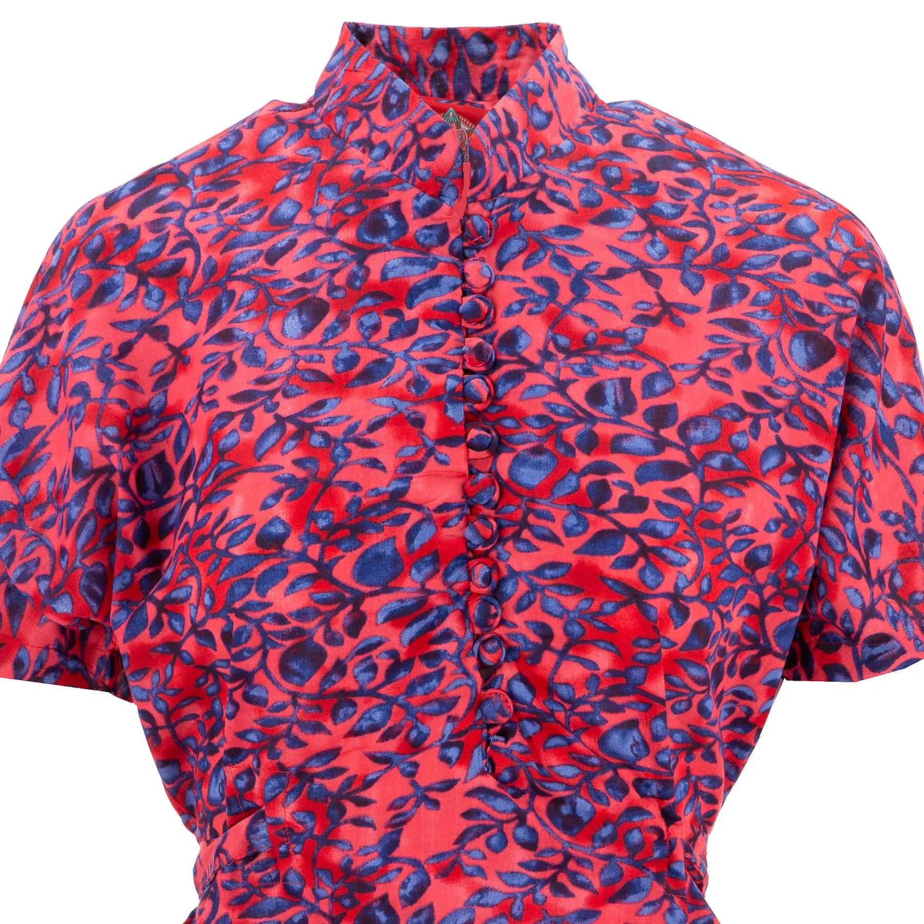 Mandarin Maxi Dress - Vibrant Leaf