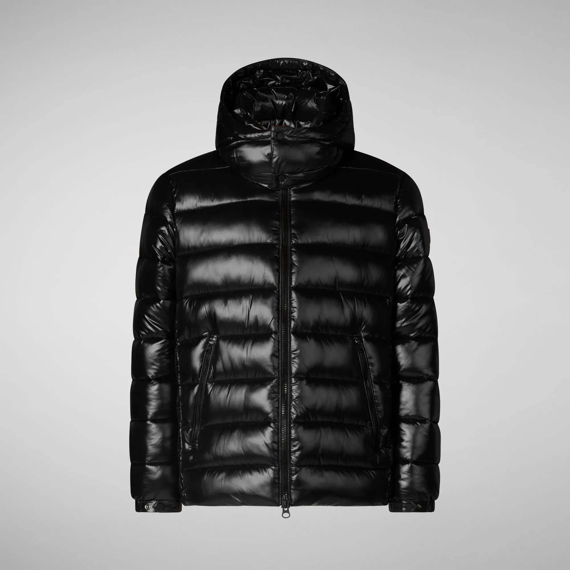 Men's Hooded Animal free Puffer Jacket Florian in Black