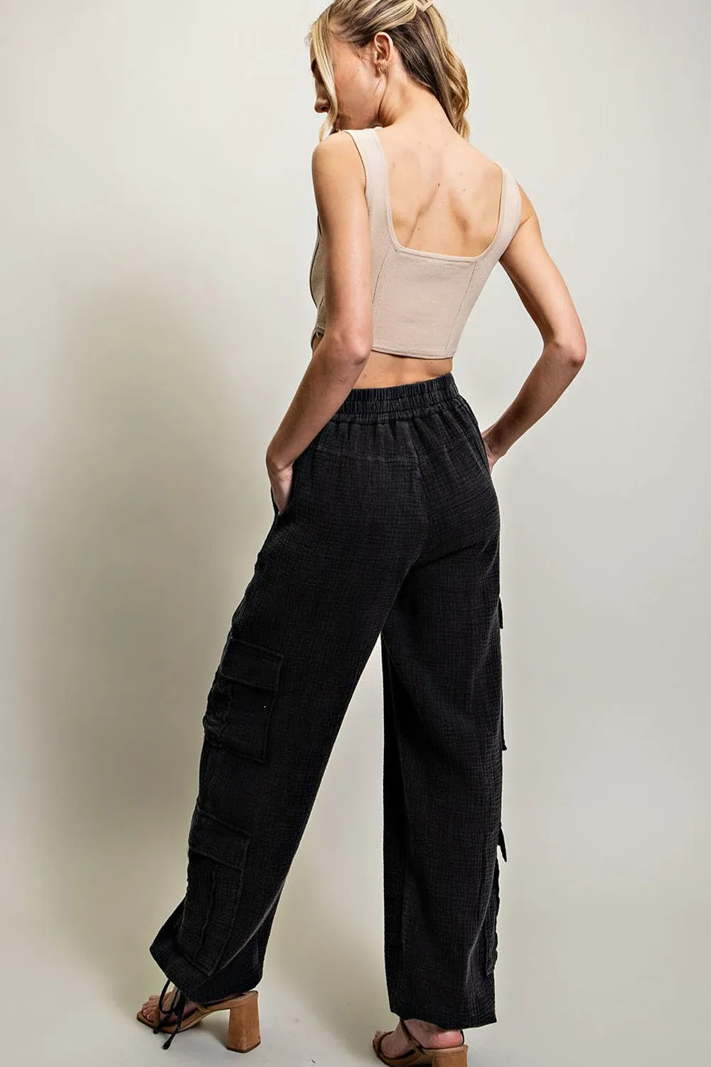 Mineral Washed Pocket Cargo Pants