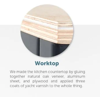 Moon Kitchen 2.0 Module 65 Without Cargo Drawer or Fridge Slide