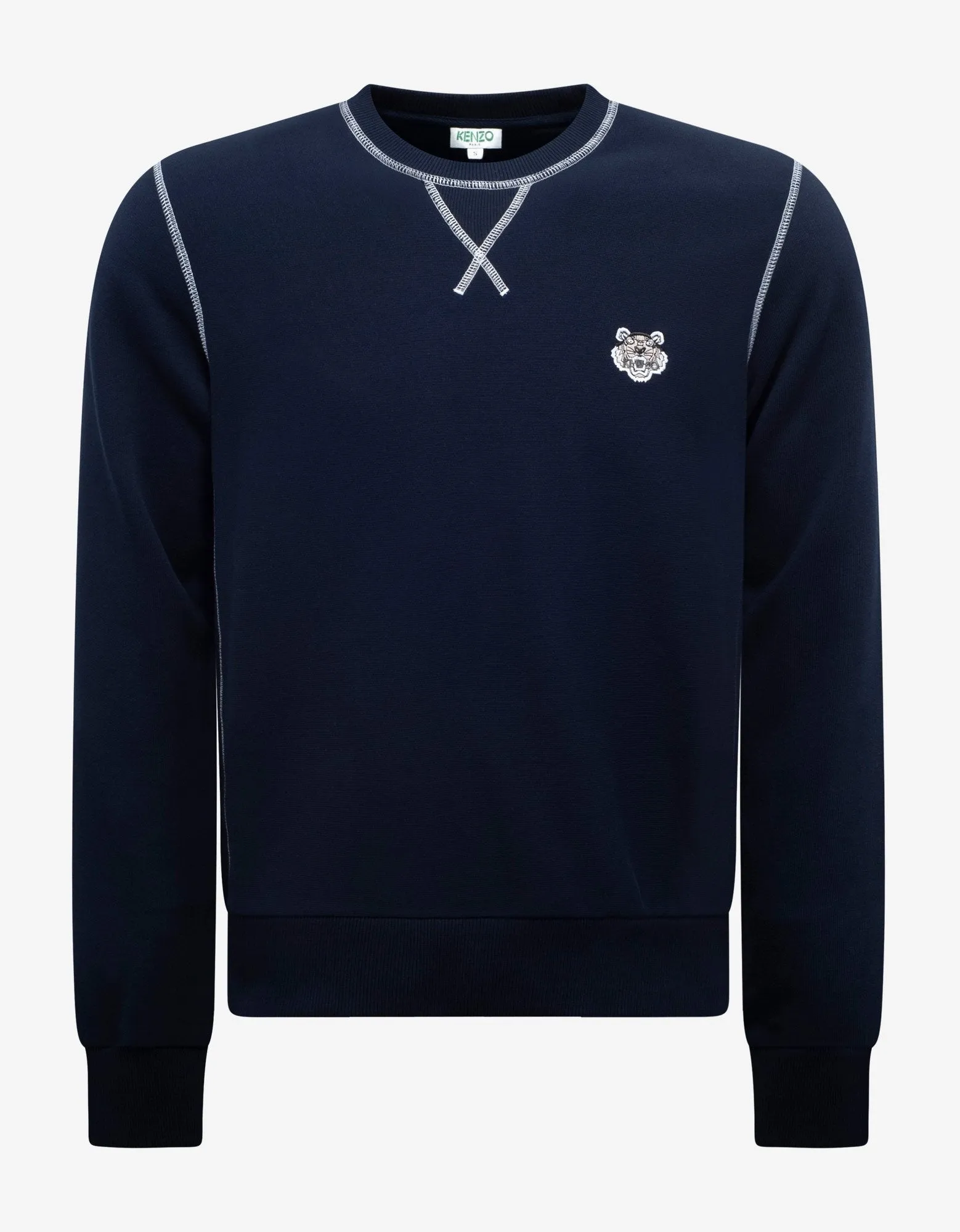 Navy Blue Tiger Crest Sweatshirt -