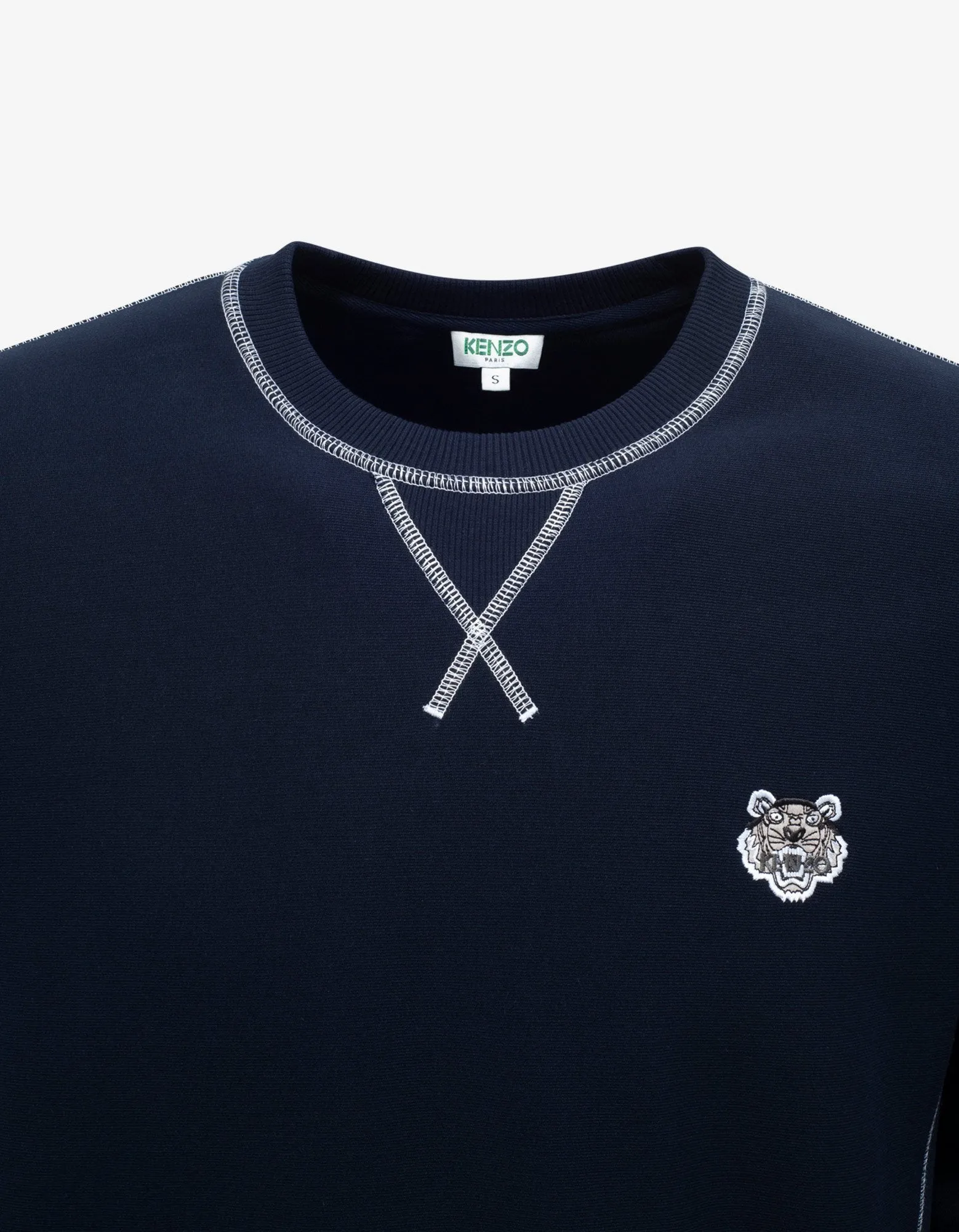 Navy Blue Tiger Crest Sweatshirt -