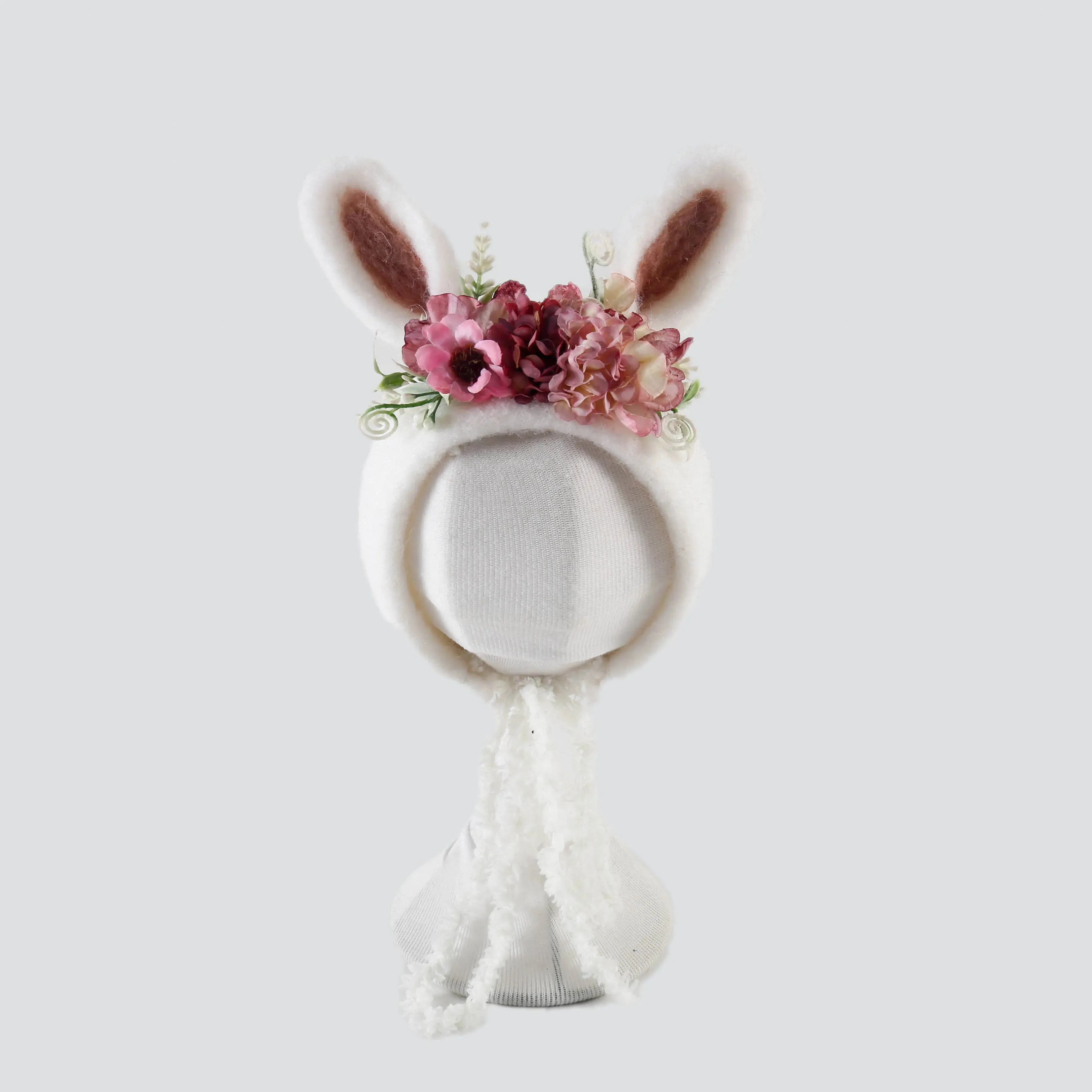 Newborn Wool Bunny and Deer Bonnets Photography Props