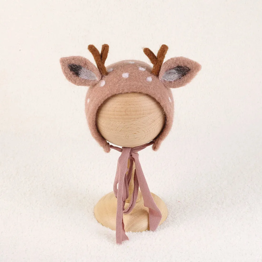 Newborn Wool Bunny and Deer Bonnets Photography Props