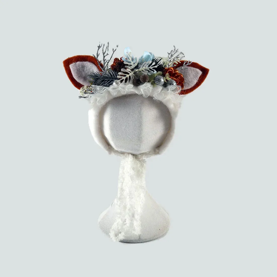 Newborn Wool Bunny and Deer Bonnets Photography Props