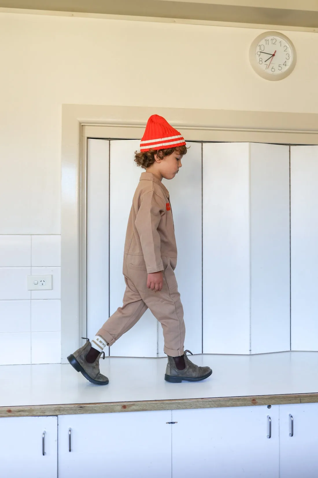 Organic Denim Boilersuit - Clay