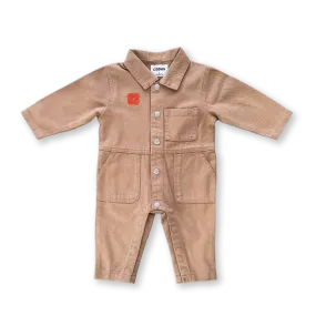 Organic Denim Boilersuit - Clay