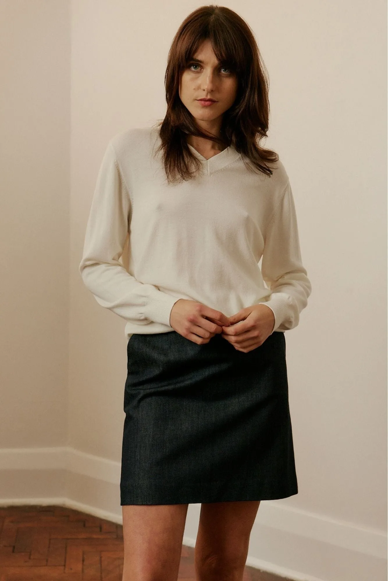 Paris Skirt - Blue Denim Cashmere