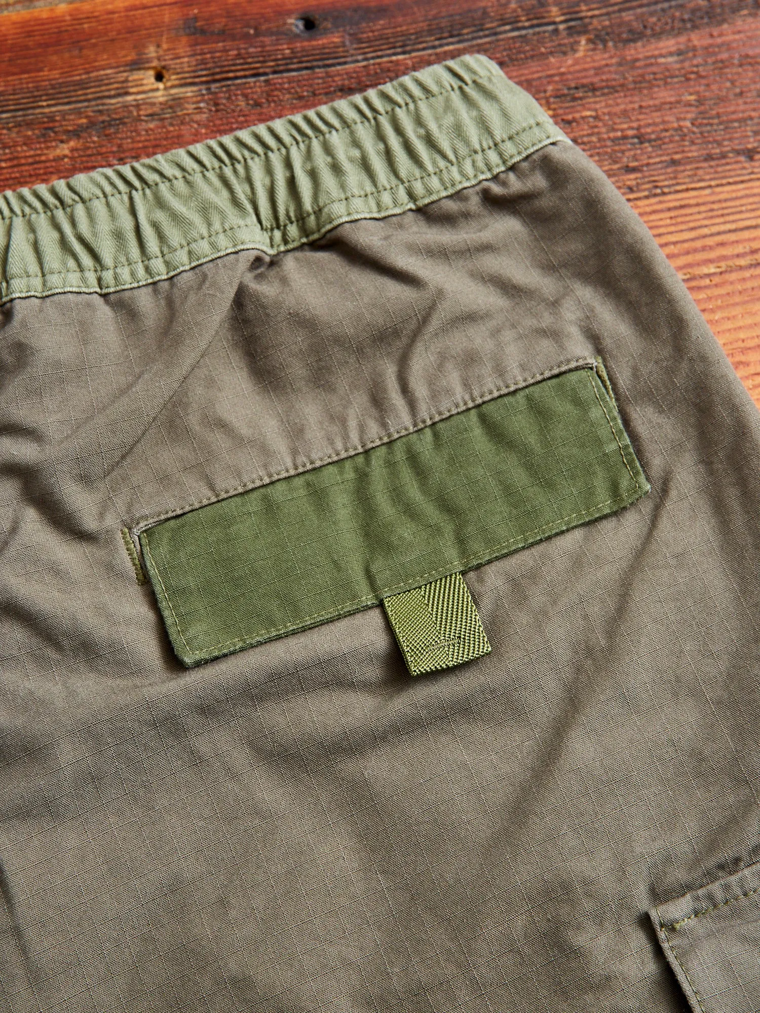 Patchwork Cargo Pants in Khaki