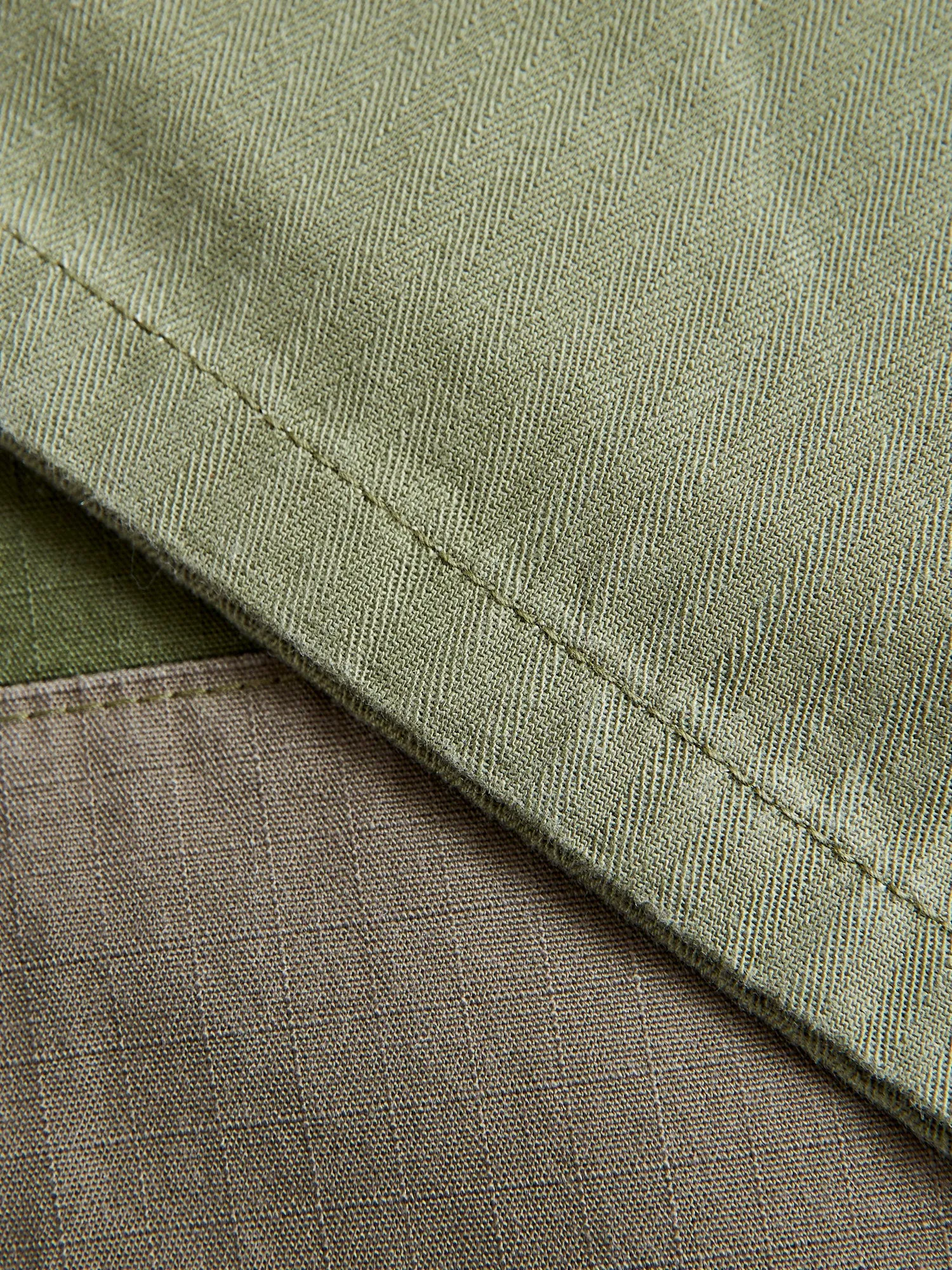 Patchwork Cargo Pants in Khaki