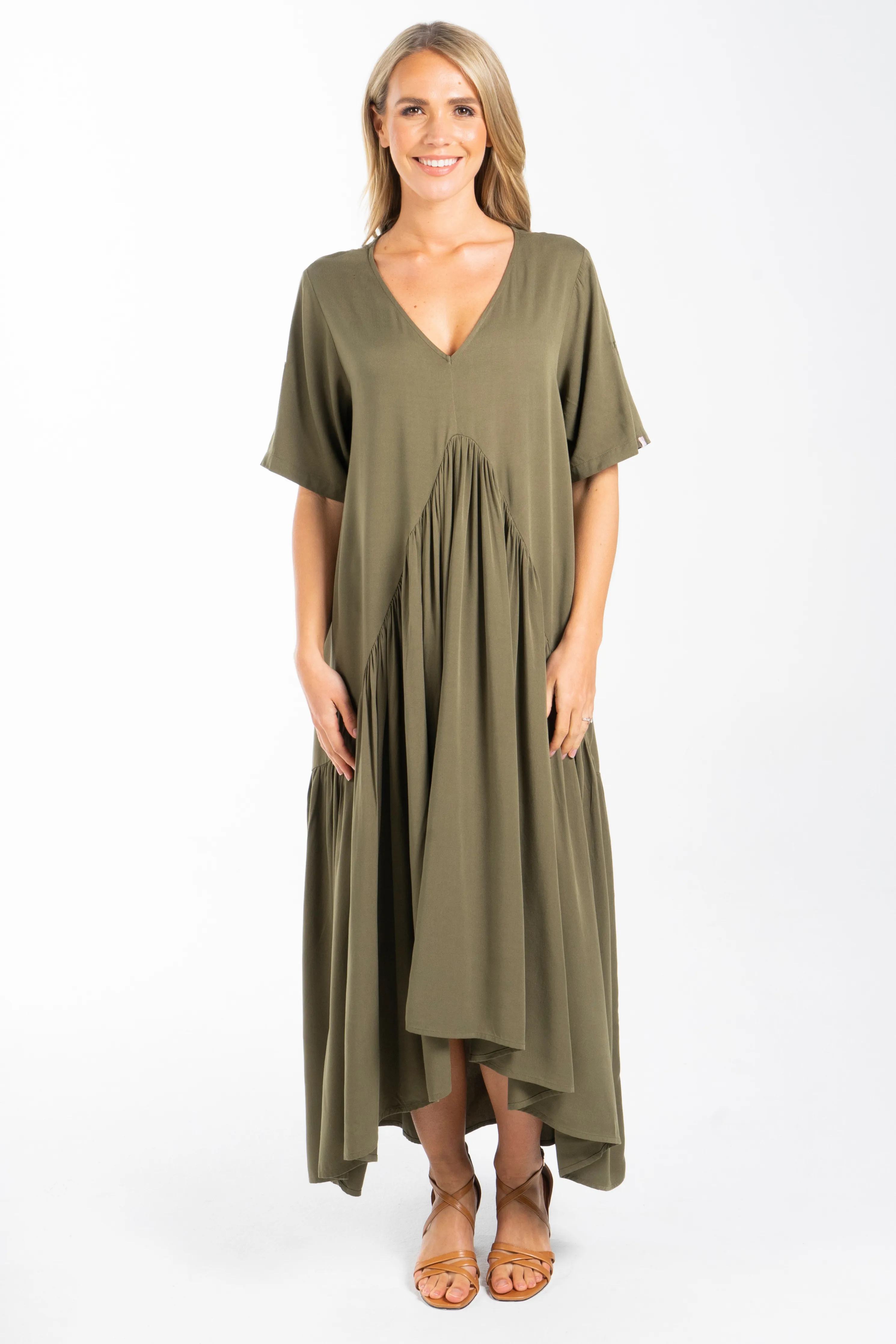 Peak Maxi Dress | Khaki | FINAL SALE