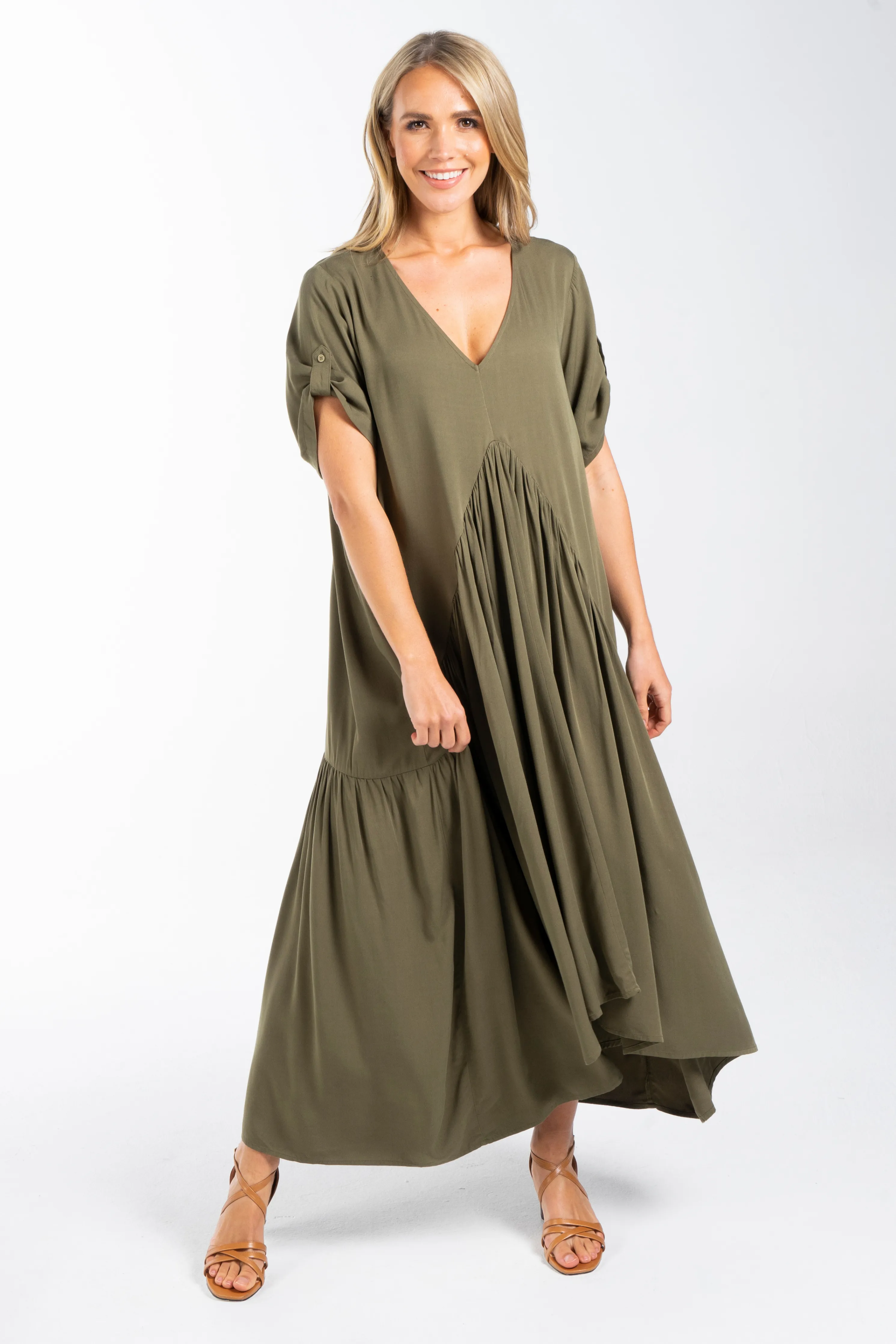 Peak Maxi Dress | Khaki | FINAL SALE