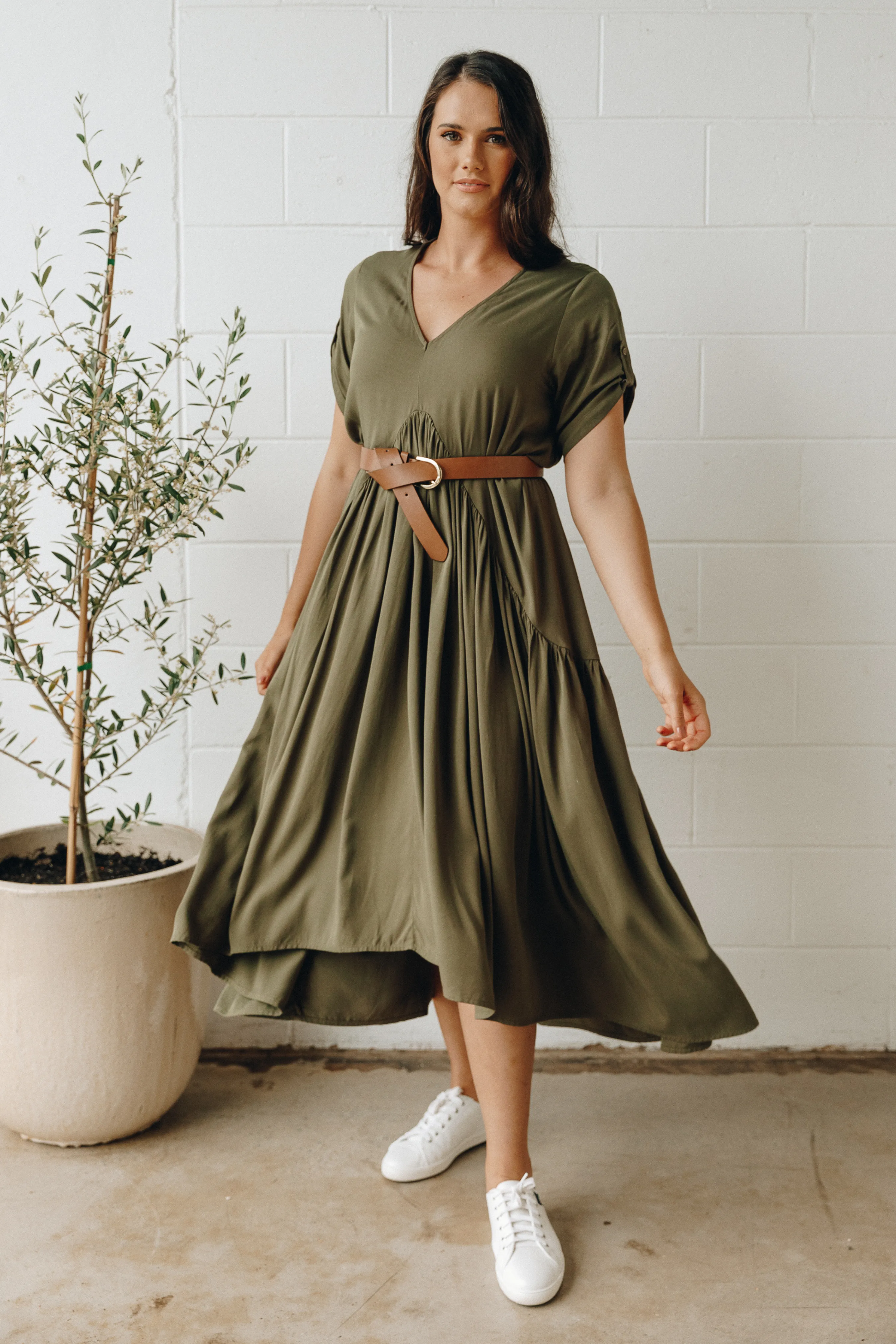 Peak Maxi Dress | Khaki | FINAL SALE